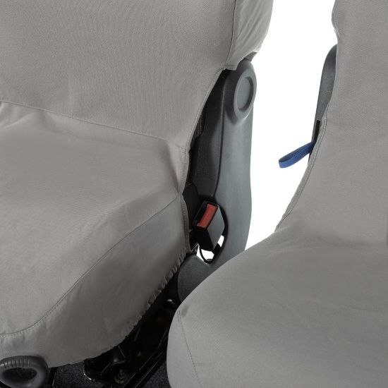 Picture of UK Custom Covers Citroen Berlingo Cotton-Backed Front Seat Covers (2008-2018) Grey - 3 Seats | SC105G