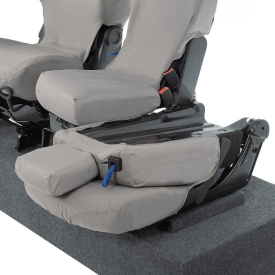 Picture of UK Custom Covers Citroen Berlingo Cotton-Backed Front Seat Covers (2008-2018) Grey - 3 Seats | SC105G