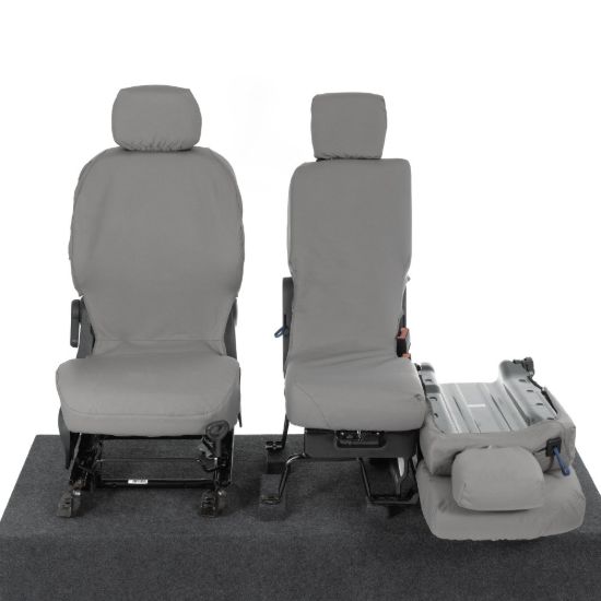 Picture of UK Custom Covers Citroen Berlingo Cotton-Backed Front Seat Covers (2008-2018) Grey - 3 Seats | SC105G