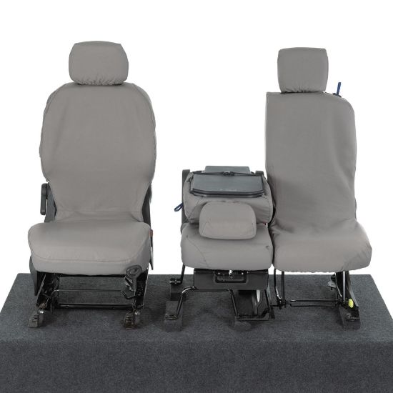 Picture of UK Custom Covers Citroen Berlingo Cotton-Backed Front Seat Covers (2008-2018) Grey - 3 Seats | SC105G