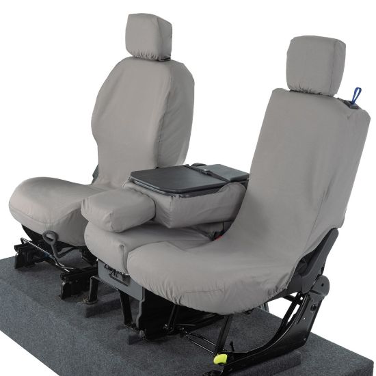Picture of UK Custom Covers Citroen Berlingo Cotton-Backed Front Seat Covers (2008-2018) Grey - 3 Seats | SC105G