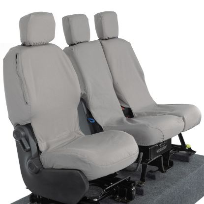 Picture of UK Custom Covers Citroen Berlingo Cotton-Backed Front Seat Covers (2008-2018) Grey - 3 Seats | SC105G