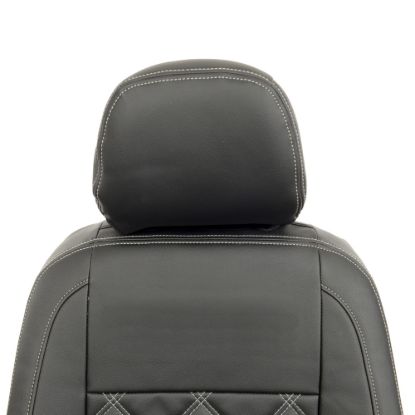Picture of UK Custom Covers VW Caddy Cargo Double Diamond Bentley Stitch Leatherette Front Seat Covers (2021 Onwards) - No Armrests | SC1155B