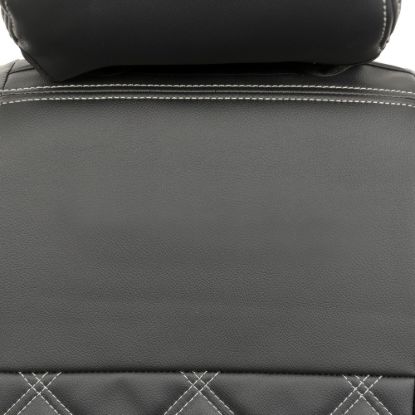 Picture of UK Custom Covers VW Caddy Cargo Double Diamond Bentley Stitch Leatherette Front Seat Covers (2021 Onwards) - No Armrests | SC1155B