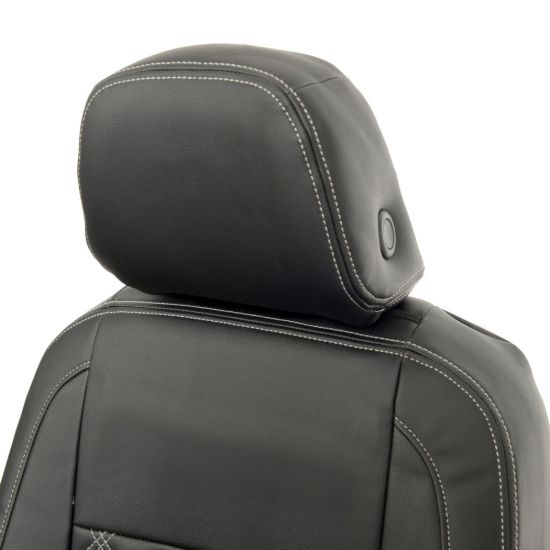 Picture of UK Custom Covers VW Caddy Maxi Life (Inc. Kombi) Double Diamond Bentley Stitch Leatherette Front Seat Covers (2021 Onwards) - No Armrests | SC1155B