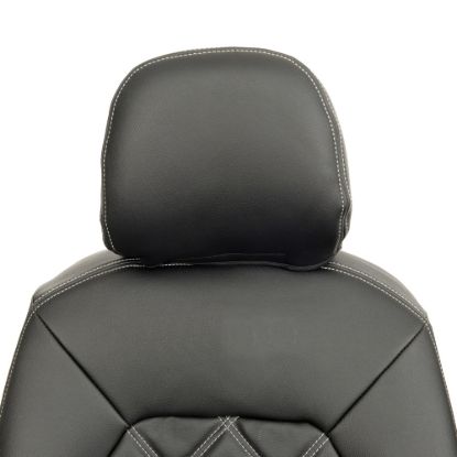 Picture of UK Custom Covers MAN TGE Front Seat Covers Double Diamond Bentley Stitch Leatherette (2017 Onwards) - Single/Double With Folding Middle Seat | SC1156B