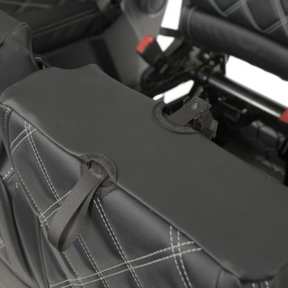 Picture of UK Custom Covers MAN TGE Front Seat Covers Double Diamond Bentley Stitch Leatherette (2017 Onwards) - Single/Double With Folding Middle Seat | SC1156B