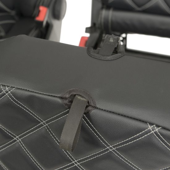 Picture of UK Custom Covers VW Crafter Double Diamond Bentley Stitch Leatherette Front Seat Covers (2017 Onwards) - Single/Double With Folding Middle Seat | SC1156B