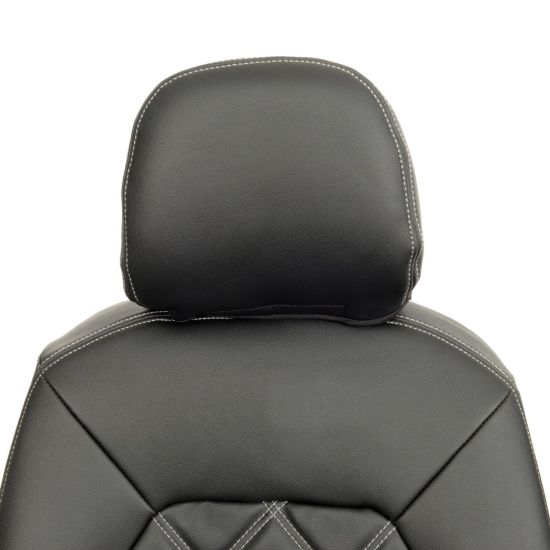 Picture of UK Custom Covers VW Crafter Double Diamond Bentley Stitch Leatherette Front Seat Covers (2017 Onwards) - Single/Double With Folding Middle Seat | SC1156B