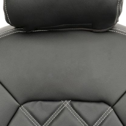 Picture of UK Custom Covers VW Crafter Double Diamond Bentley Stitch Leatherette Front Seat Covers (2017 Onwards) - Single/Double With Folding Middle Seat | SC1156B