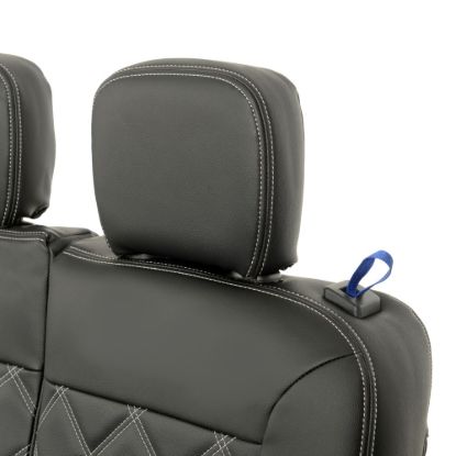 Picture of UK Custom Covers Citroen Berlingo Double Diamond Bentley Stitch Leatherette Front Seat Covers (2018 Onwards) - 3 Seats | SC1157B