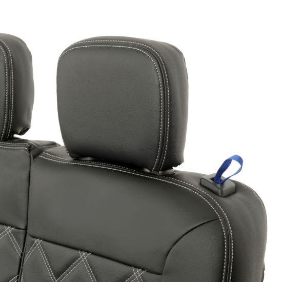 Picture of UK Custom Covers Citroen Berlingo Double Diamond Bentley Stitch Leatherette Front Seat Covers (2018 Onwards) - 3 Seats | SC1157B