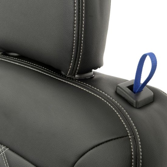 Picture of UK Custom Covers Citroen Berlingo Double Diamond Bentley Stitch Leatherette Front Seat Covers (2018 Onwards) - 3 Seats | SC1157B