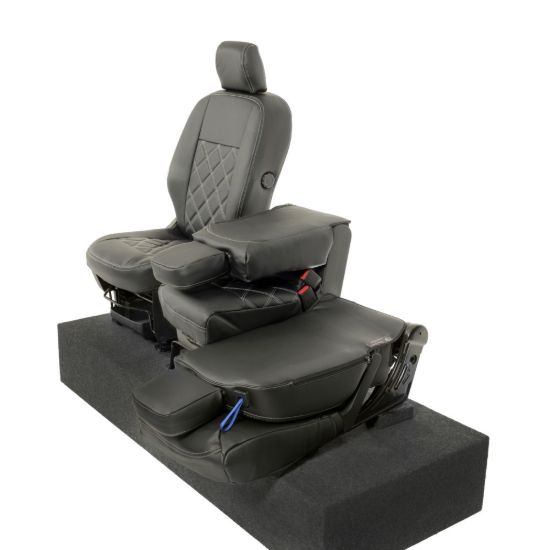 Picture of UK Custom Covers Citroen Berlingo Double Diamond Bentley Stitch Leatherette Front Seat Covers (2018 Onwards) - 3 Seats | SC1157B
