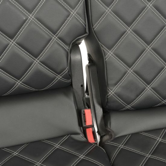 Picture of UK Custom Covers Citroen Berlingo Double Diamond Bentley Stitch Leatherette Front Seat Covers (2018 Onwards) - 3 Seats | SC1157B