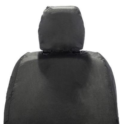 Picture of UK Custom Covers Ford Transit Custom Seat Covers Cotton-Backed PU (2023+) - Driver Only / Black | SC1264B