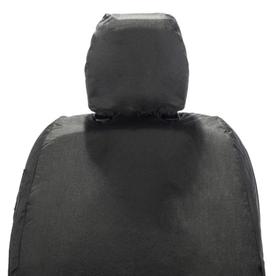 Picture of UK Custom Covers Ford Transit Custom Seat Covers Cotton-Backed PU (2023+) - Driver Only / Black | SC1264B