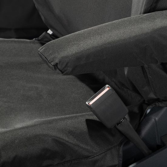 Picture of UK Custom Covers Ford Transit Custom Seat Covers Cotton-Backed PU (2023+) - Driver Only / Black | SC1264B
