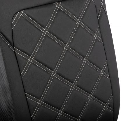 Picture of UK Custom Covers Ford Transit Custom Seat Covers Tailored Leatherette (2023+) - Double Bentley Stitch | SC1273B