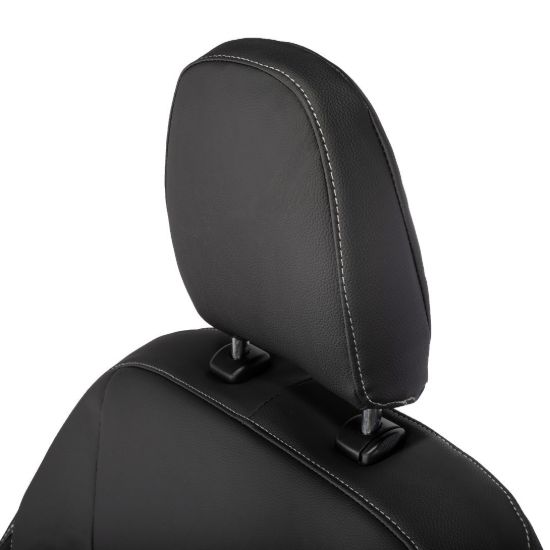 Picture of UK Custom Covers Ford Transit Custom Seat Covers Tailored Leatherette (2023+) - Block Stitch | SC1275B