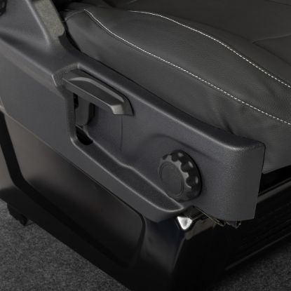 Picture of UK Custom Covers Ford Transit Custom Seat Covers Tailored Leatherette (2023+) - Block Stitch | SC1275B