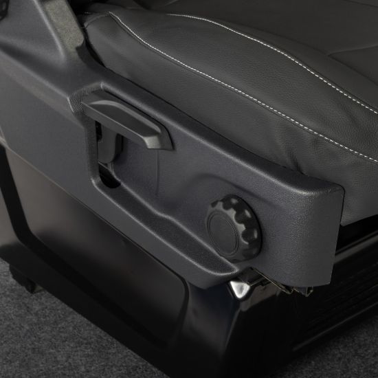 Picture of UK Custom Covers Ford Transit Custom Seat Covers Tailored Leatherette (2023+) - Block Stitch | SC1275B