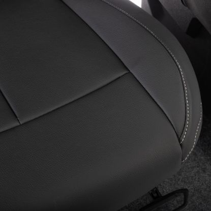 Picture of UK Custom Covers Ford Transit Custom Seat Covers Tailored Leatherette (2023+) - Block Stitch | SC1275B