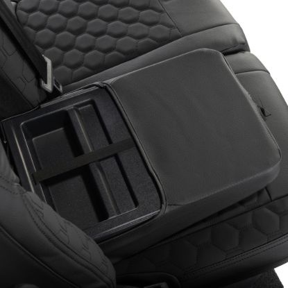 Picture of UK Custom Covers Ford Transit Custom Seat Covers Tailored Leatherette (2023+) - Honeycomb Stitch | SC1279B