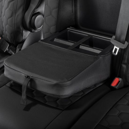 Picture of UK Custom Covers Ford Transit Custom Seat Covers Tailored Leatherette (2023+) - Honeycomb Stitch | SC1279B