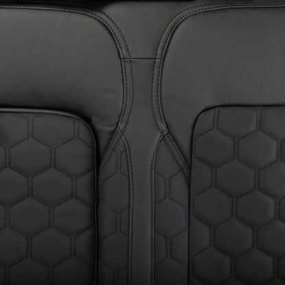 Picture of UK Custom Covers Ford Transit Custom Seat Covers Tailored Leatherette (2023+) - Honeycomb Stitch | SC1279B