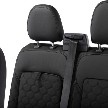 Picture of UK Custom Covers Ford Transit Custom Seat Covers Tailored Leatherette (2023+) - Honeycomb Stitch | SC1279B