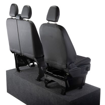 Picture of UK Custom Covers Ford Transit Custom Seat Covers Tailored Leatherette (2023+) - Hexagon | SC1280B