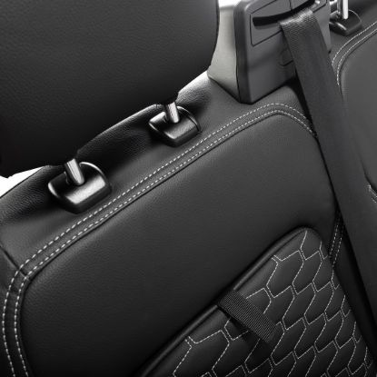 Picture of UK Custom Covers Ford Transit Custom Seat Covers Tailored Leatherette (2023+) - Hexagon | SC1280B