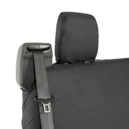 Picture of UK Custom Covers Ford Transit Custom Seat Covers Cotton-Backed PU (2013-2023) - Rear / Black | SC131B