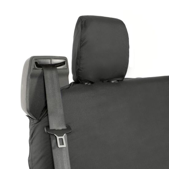 Picture of UK Custom Covers Ford Transit Custom Seat Covers Cotton-Backed PU (2013-2023) - Rear / Black | SC131B