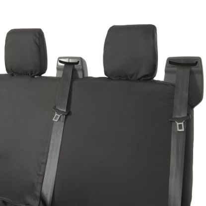 Picture of UK Custom Covers Ford Transit Custom Seat Covers Cotton-Backed PU (2013-2023) - Rear / Black | SC131B