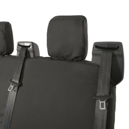 Picture of UK Custom Covers Ford Transit Custom Seat Covers Cotton-Backed PU (2013-2023) - Rear / Black | SC131B