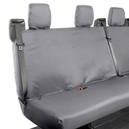 Picture of UK Custom Covers Ford Transit Custom Seat Covers Cotton-Backed PU (2013-2023) - Rear / Grey | SC131G