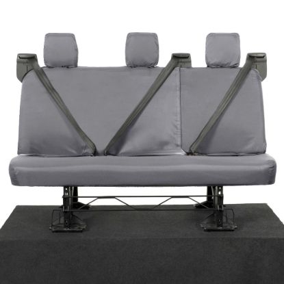 Picture of UK Custom Covers Ford Transit Custom Seat Covers Cotton-Backed PU (2013-2023) - Rear / Grey | SC131G