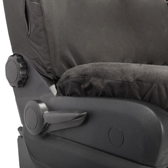 Picture of UK Custom Covers Mercedes Sprinter Front Seat Covers Cotton-Backed PU (2006-2018) - Black | SC132B