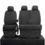 UK Custom Covers VW Crafter Cotton-Backed Front Seat Covers (2006-2017) Black - Single/Double With Pull Down Tray
