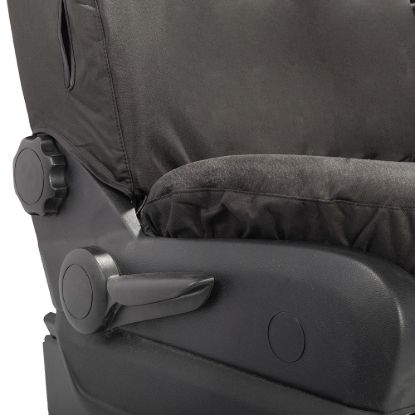 Picture of UK Custom Covers VW Crafter Cotton-Backed Front Seat Covers (2006-2017) Black - Single/Double With Pull Down Tray | SC132B