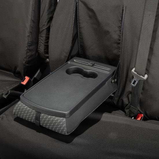 Picture of UK Custom Covers VW Crafter Cotton-Backed Front Seat Covers (2006-2017) Black - Single/Double With Pull Down Tray | SC132B