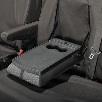 Picture of UK Custom Covers VW Crafter Cotton-Backed Front & Rear Seat Covers (2006-2017) Black - Front Single/Double With Pull Down Tray | SC132B-416B