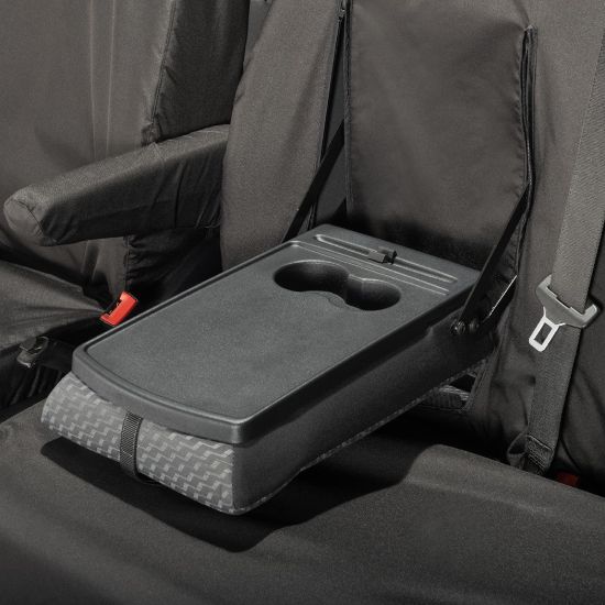 Picture of UK Custom Covers VW Crafter Cotton-Backed Front & Rear Seat Covers (2006-2017) Black - Front Single/Double With Pull Down Tray | SC132B-416B