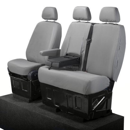 Picture of UK Custom Covers Mercedes Sprinter Front Seat Covers Cotton-Backed PU (2006-2018) - Grey | SC132G
