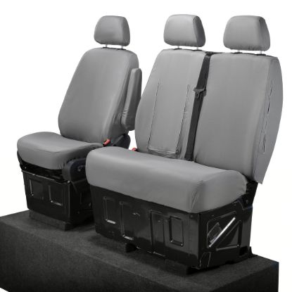 Picture of UK Custom Covers Mercedes Sprinter Front Seat Covers Cotton-Backed PU (2006-2018) - Grey | SC132G