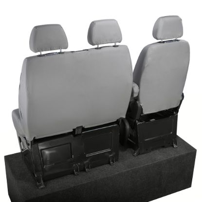 Picture of UK Custom Covers Mercedes Sprinter Front Seat Covers Cotton-Backed PU (2006-2018) - Grey | SC132G