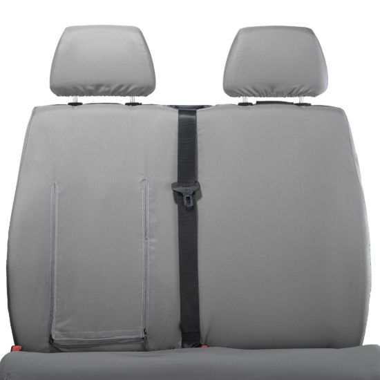 Picture of UK Custom Covers Mercedes Sprinter Front Seat Covers Cotton-Backed PU (2006-2018) - Grey | SC132G
