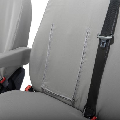 Picture of UK Custom Covers VW Crafter Cotton-Backed Front Seat Covers (2006-2017) Grey - Single/Double With Pull Down Tray | SC132G